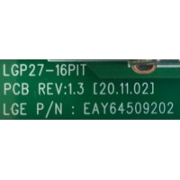 FUENTE PARA MONITOR LG / NUMERO DE PARTE EAY64509202 / LGP27-16PIT / 64509202 / MODELO 40UP95C-WY.AUSOMPN